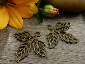 Lehtiriipus, 23x26mm, pronssi, 1kpl