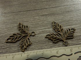 Lehtiriipus, 23x26mm, pronssi, 1kpl