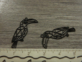 Papukaijariipus, 25x20mm, musta, 1kpl