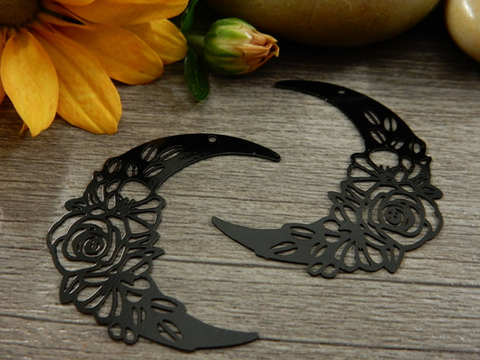 Kuuriipus, 35x31mm, musta, 1kpl 