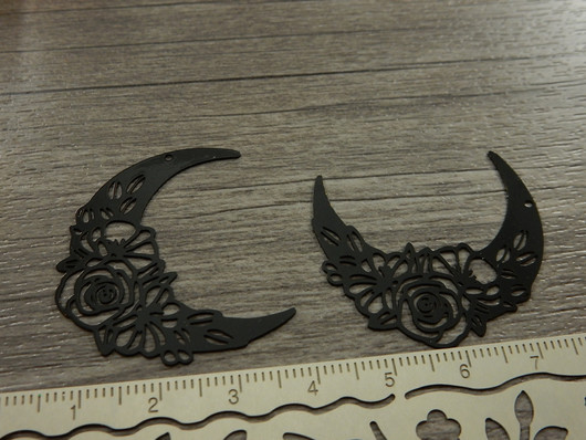 Kuuriipus, 35x31mm, musta, 1kpl 