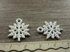 Lumihiutaleriipus, 20x16mm, valkoinen, 1kpl 