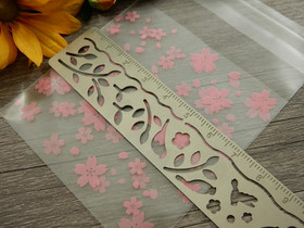 Sellofaanipussi, 7x10cm, kukat, 1kpl