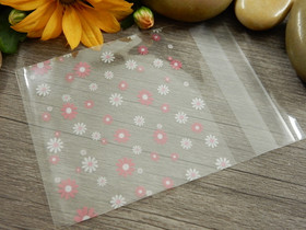 Sellofaanipussi, 7x10cm, kukat, 1kpl