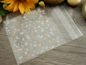 Sellofaanipussi, 7x10cm, sydän, 1kpl