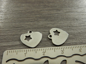 Sydänriipus, 13x13mm, rst, 1kpl