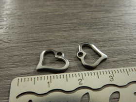 Sydänriipus, 11x11mm, rst, 1kpl