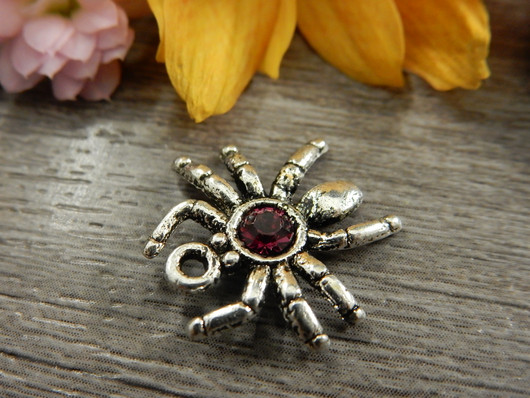 Hämähäkkiriipus, 18x19mm, kromi, 1kpl