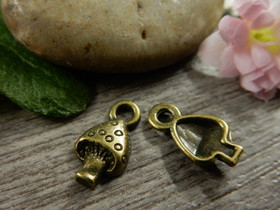 Sieniriipus, 13x8mm, pronssi, 1kpl