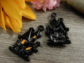 Linnariipus, 23x15mm, musta, 1kpl