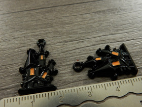 Linnariipus, 23x15mm, musta, 1kpl