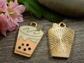 Kuplateeriipus, 22x15mm, persikka, 1kpl