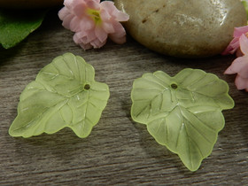 Lehtiriipus akryyli, 23x21mm, vaaleanvihreä, 1kpl