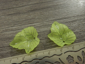 Lehtiriipus akryyli, 23x21mm, limevihreä, 1kpl
