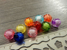 Akryylihelmi kurpitsa, 8mm, mix setti, 20kpl 