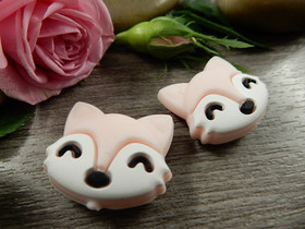 Silikonihelmi kettu, 20x24mm, vaaleanpunainen, 1kpl