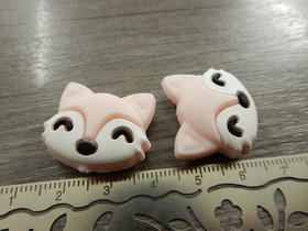 Silikonihelmi kettu, 20x24mm, vaaleanpunainen, 1kpl