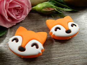 Silikonihelmi kettu, 20x24mm, oranssi, 1kpl