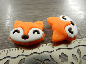 Silikonihelmi kettu, 20x24mm, oranssi, 1kpl