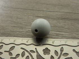 Silikonihelmi, 15mm, vaaleanharmaa, 1kpl