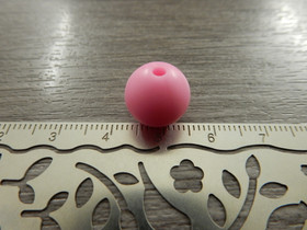 Silikonihelmi, 12mm, pinkki, 1kpl