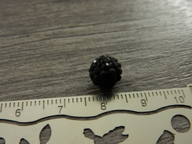 Shamballa helmi, 8mm, musta, 1kpl