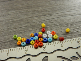 Lasihelmi värikäs, 2mm, mixsetti, n.500kpl