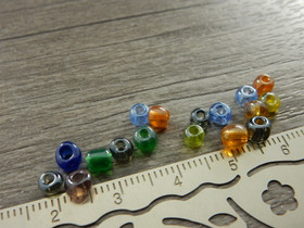 Lasihelmi kirkas, 4mm, mix setti, 50kpl