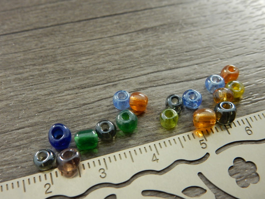 Lasihelmi kirkas, 4mm, mix setti, 50kpl