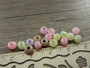 Lasihelmi helmiäinen, 4mm, mix setti, 50kpl