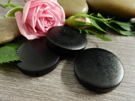 Puuhelmi, 25mm, musta, 10kpl