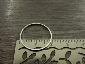 Linkki ympyrä, 20x0.8x0.8mm, umpi, kirkashopea, 1kpl