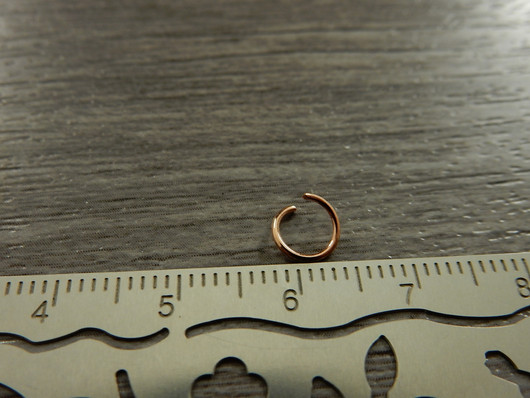 Välirengas, 6x0.7mm, avattava, rst/ ruusukulta, 10kpl