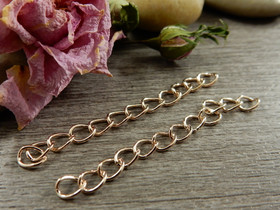 Säätöketju ovaali, 4-5cm, vaalearuusukulta, 10kpl