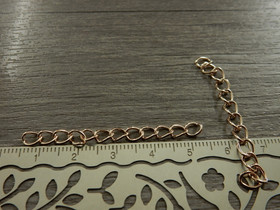 Säätöketju ovaali, 4-5cm, vaalearuusukulta, 10kpl