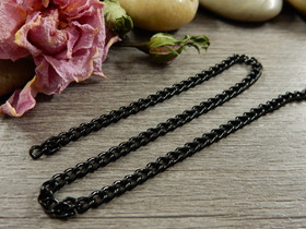 Twistketju, 3.7x2.8x0.8mm, musta, 1m