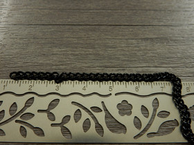 Twistketju, 3.7x2.8x0.8mm, musta, 1m