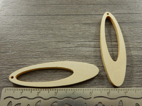 Puuriipus ovaali, 52x15mm, ruskea, 1kpl