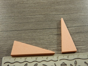 Puuriipus kartio, 40x14mm, persikka, 1kpl