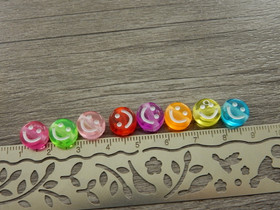 Akryylihelmi hymy, 10mm, mixsetti, 20kpl