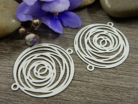 Ympyräriipus/ linkki, 30x25mm, valkoinen, 1kpl 