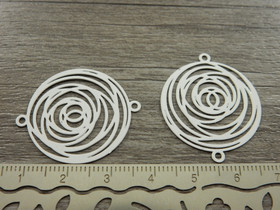 Ympyräriipus/ linkki, 30x25mm, valkoinen, 1kpl 