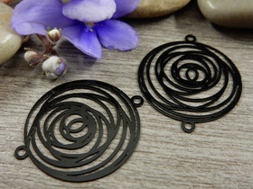 Ympyräriipus/ linkki, 30x25mm, musta, 1kpl 