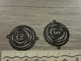 Ympyräriipus/ linkki, 30x25mm, musta, 1kpl 