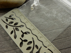 Organzapussi, 5x7cm, valkoinen, 1kpl