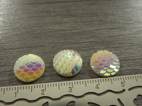 Kapussi merenneito, 12mm, valkoinen ab, 1kpl