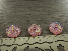 Kapussi pyörre, 12mm, pinkki, 1kpl