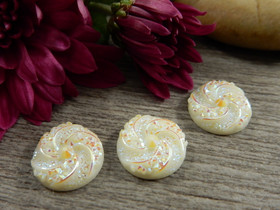 Kapussi pyörre, 12mm, ab valkoinen, 1kpl