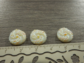 Kapussi pyörre, 12mm, ab valkoinen, 1kpl