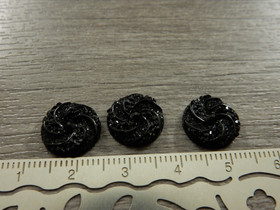 Kapussi pyörre, 12mm, musta, 1kpl